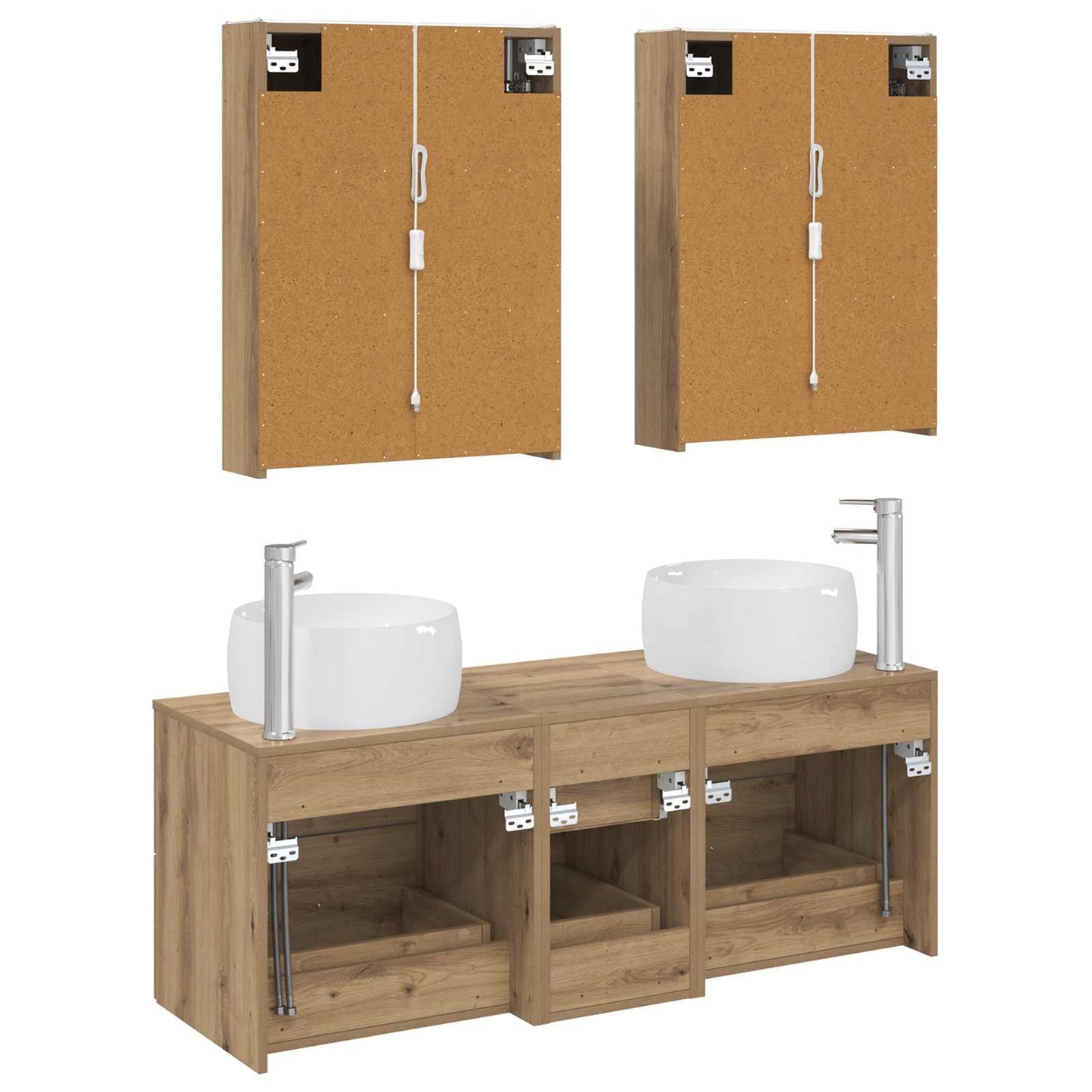 vidaXL Bathroom Furniture Set 5 pcs Artisan Oak