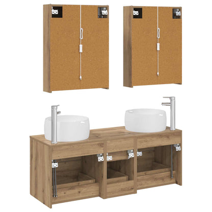 vidaXL Bathroom Furniture Set 5 pcs Artisan Oak