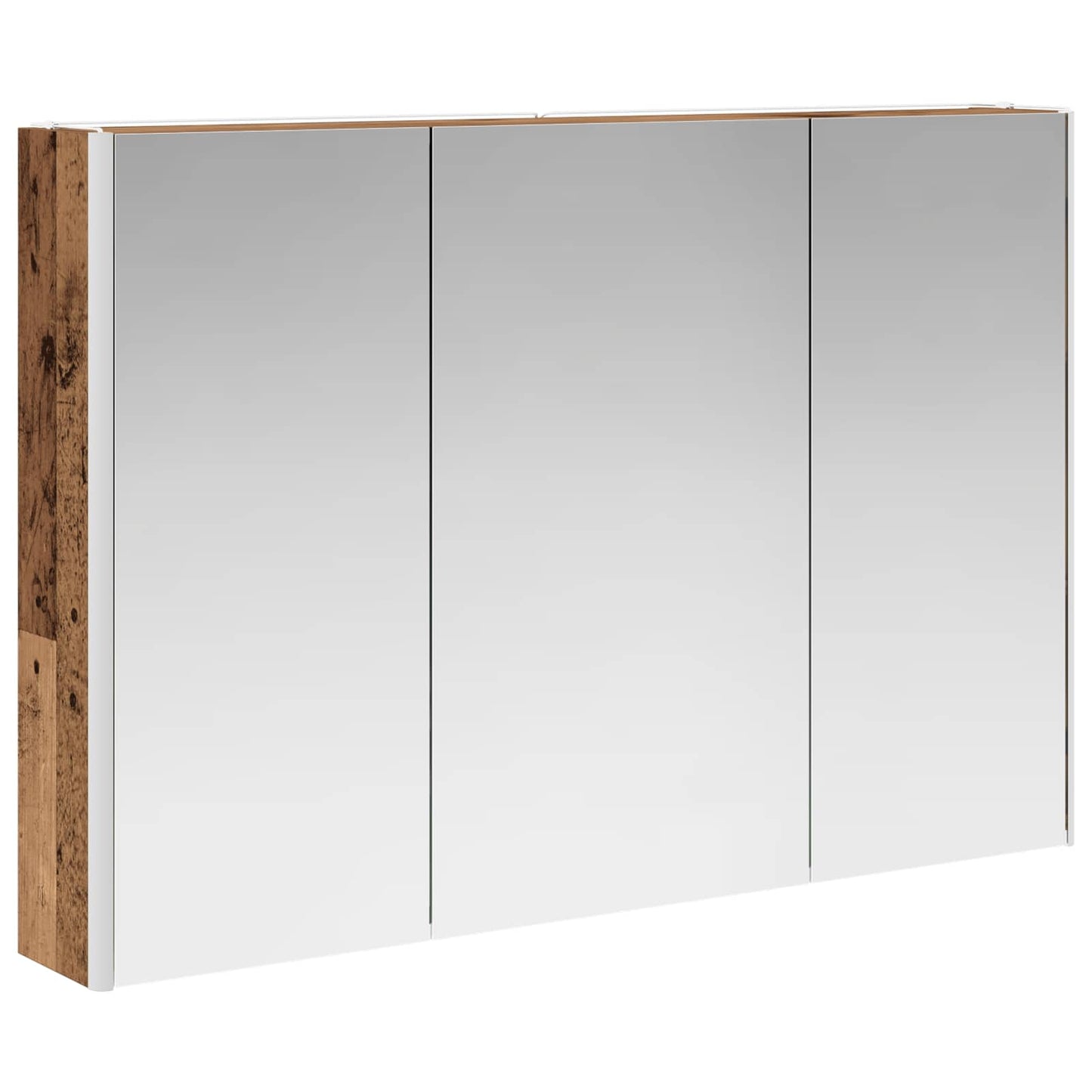 vidaXL Bathroom Furniture Set 4 pcs Old Wood Engineered Wood and Glass