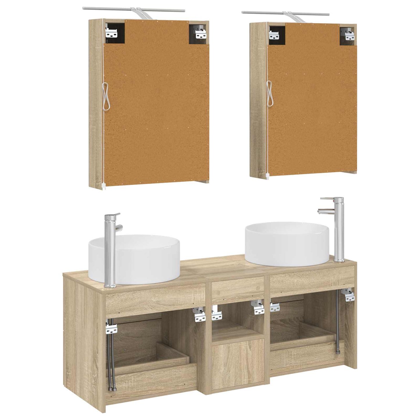 vidaXL Bathroom Furniture Set 5 pcs Sonoma Oak