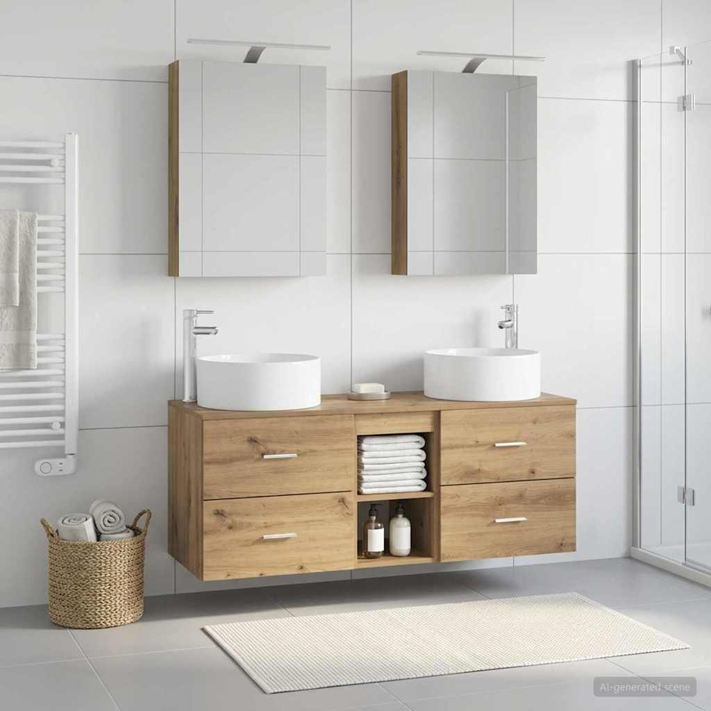 vidaXL Bathroom Furniture Set 5 pcs Artisan Oak