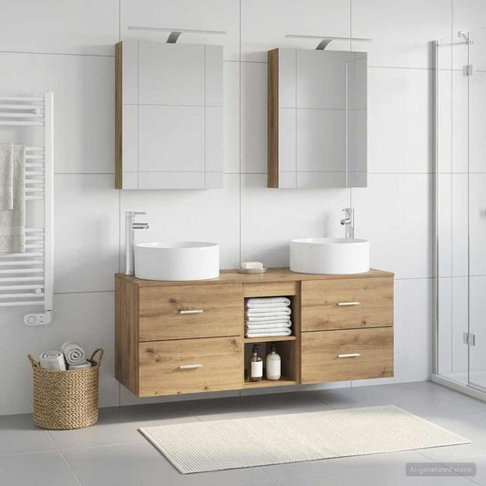 vidaXL Bathroom Furniture Set 5 pcs Artisan Oak