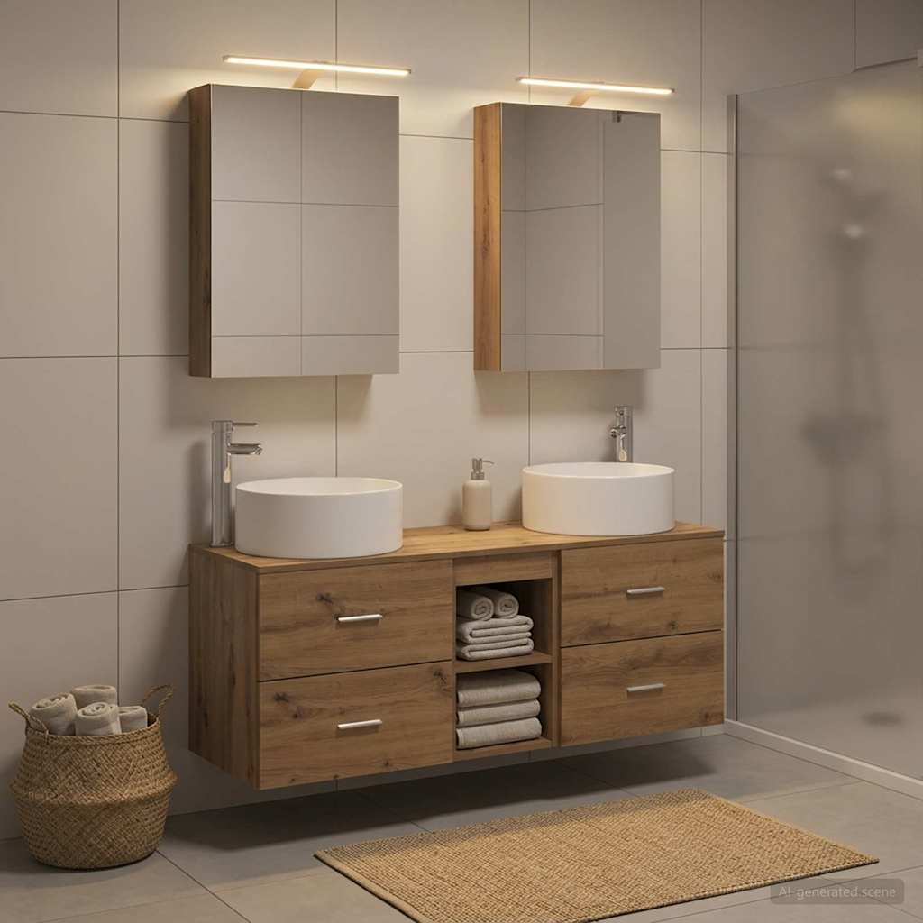 vidaXL Bathroom Furniture Set 5 pcs Artisan Oak