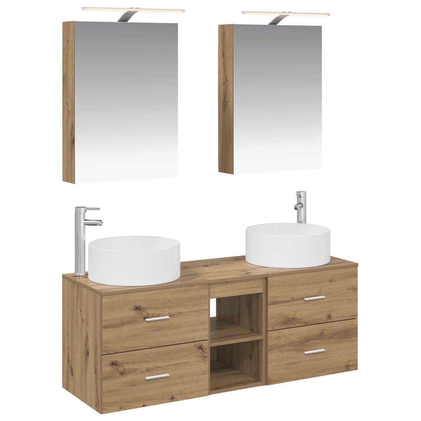 vidaXL Bathroom Furniture Set 5 pcs Artisan Oak