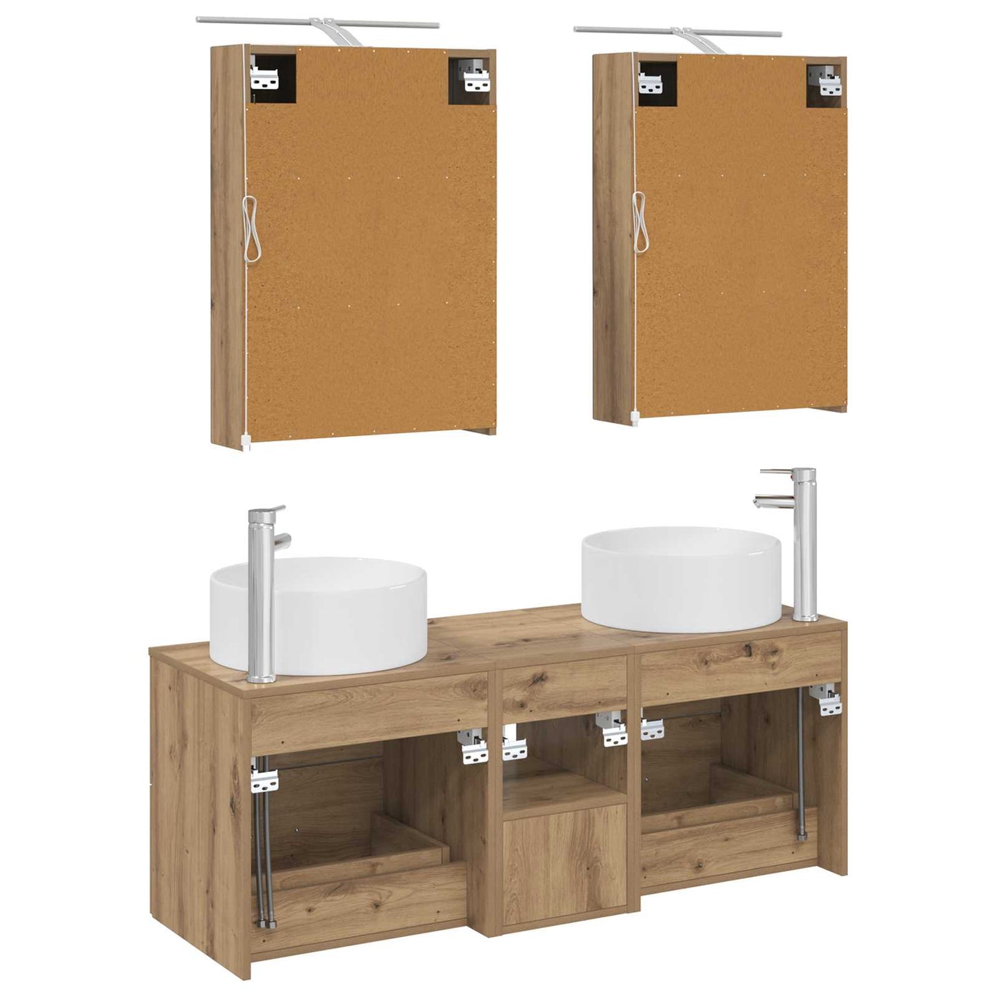 vidaXL Bathroom Furniture Set 5 pcs Artisan Oak