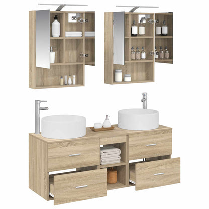vidaXL Bathroom Furniture Set 5 pcs Sonoma Oak