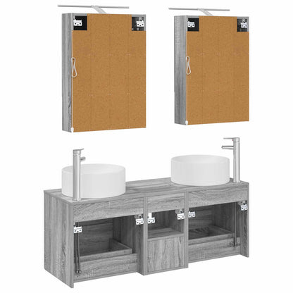 vidaXL Bathroom Furniture Set 5 pcs Grey Sonoma