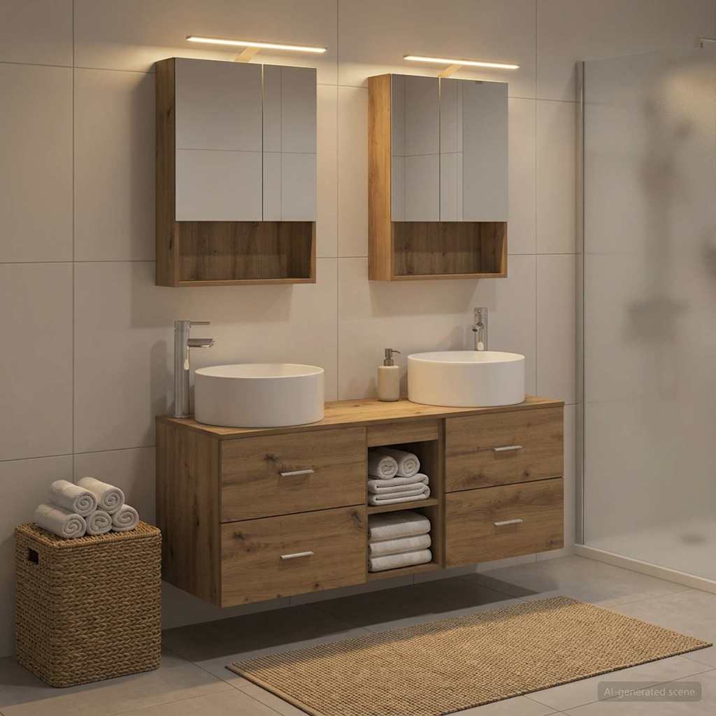 vidaXL Bathroom Furniture Set 5 pcs Artisan Oak