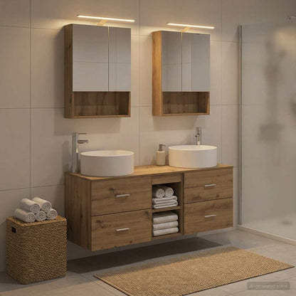 vidaXL Bathroom Furniture Set 5 pcs Artisan Oak