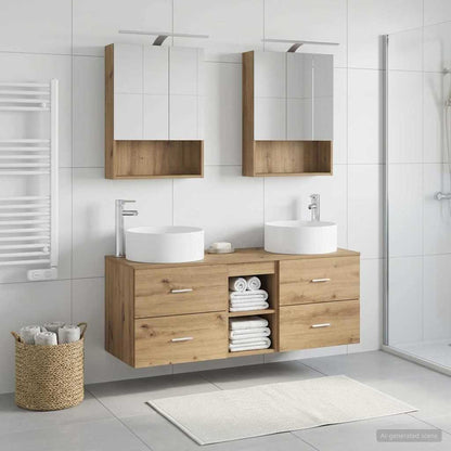 vidaXL Bathroom Furniture Set 5 pcs Artisan Oak