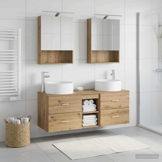 vidaXL Bathroom Furniture Set 5 pcs Artisan Oak