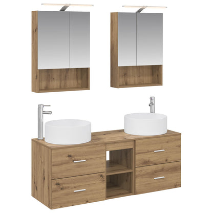 vidaXL Bathroom Furniture Set 5 pcs Artisan Oak