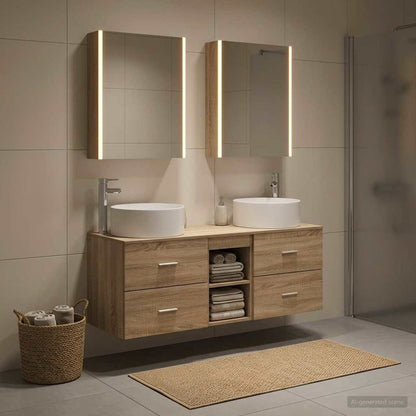 vidaXL Bathroom Furniture Set 5 pcs Sonoma Oak