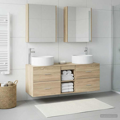 vidaXL Bathroom Furniture Set 5 pcs Sonoma Oak
