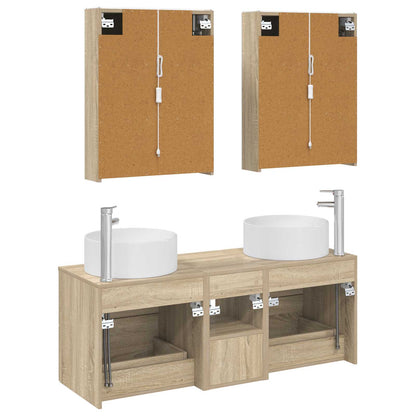 vidaXL Bathroom Furniture Set 5 pcs Sonoma Oak
