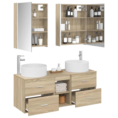 vidaXL Bathroom Furniture Set 5 pcs Sonoma Oak