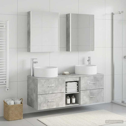vidaXL Bathroom Furniture Set 5 pcs Concrete Grey