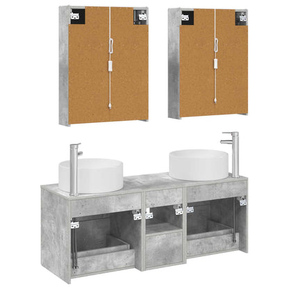 vidaXL Bathroom Furniture Set 5 pcs Concrete Grey