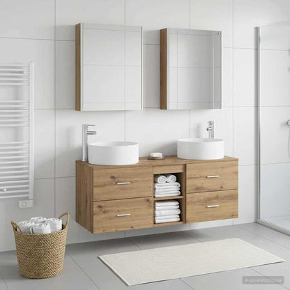 vidaXL Bathroom Furniture Set 5 pcs Artisan Oak