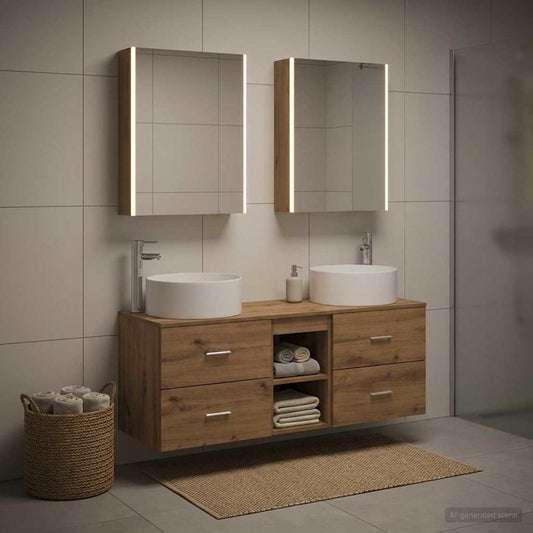 vidaXL Bathroom Furniture Set 5 pcs Artisan Oak