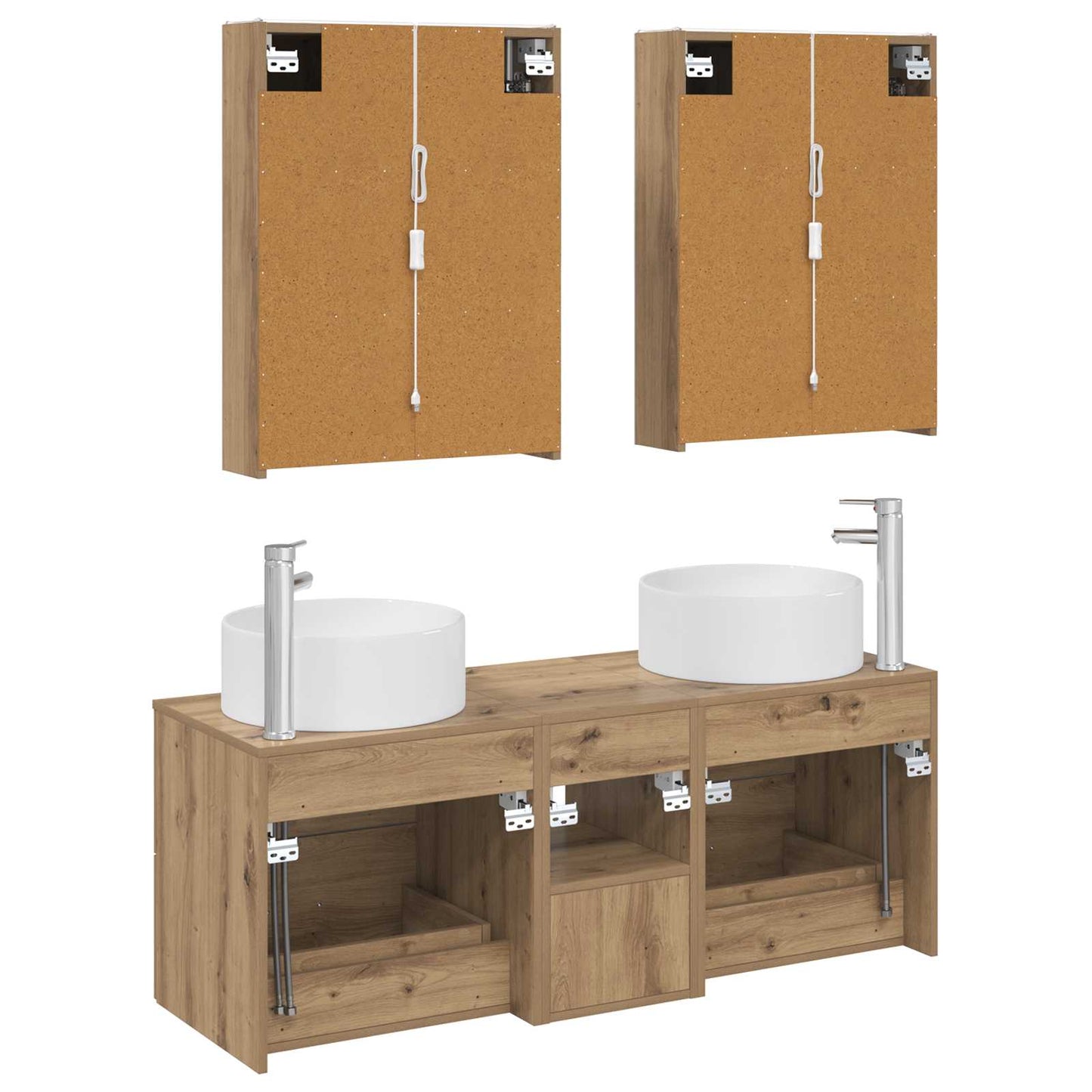 vidaXL Bathroom Furniture Set 5 pcs Artisan Oak