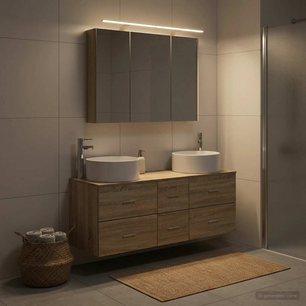 vidaXL Bathroom Furniture Set 4 pcs Sonoma Oak