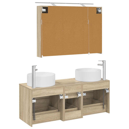 vidaXL Bathroom Furniture Set 4 pcs Sonoma Oak