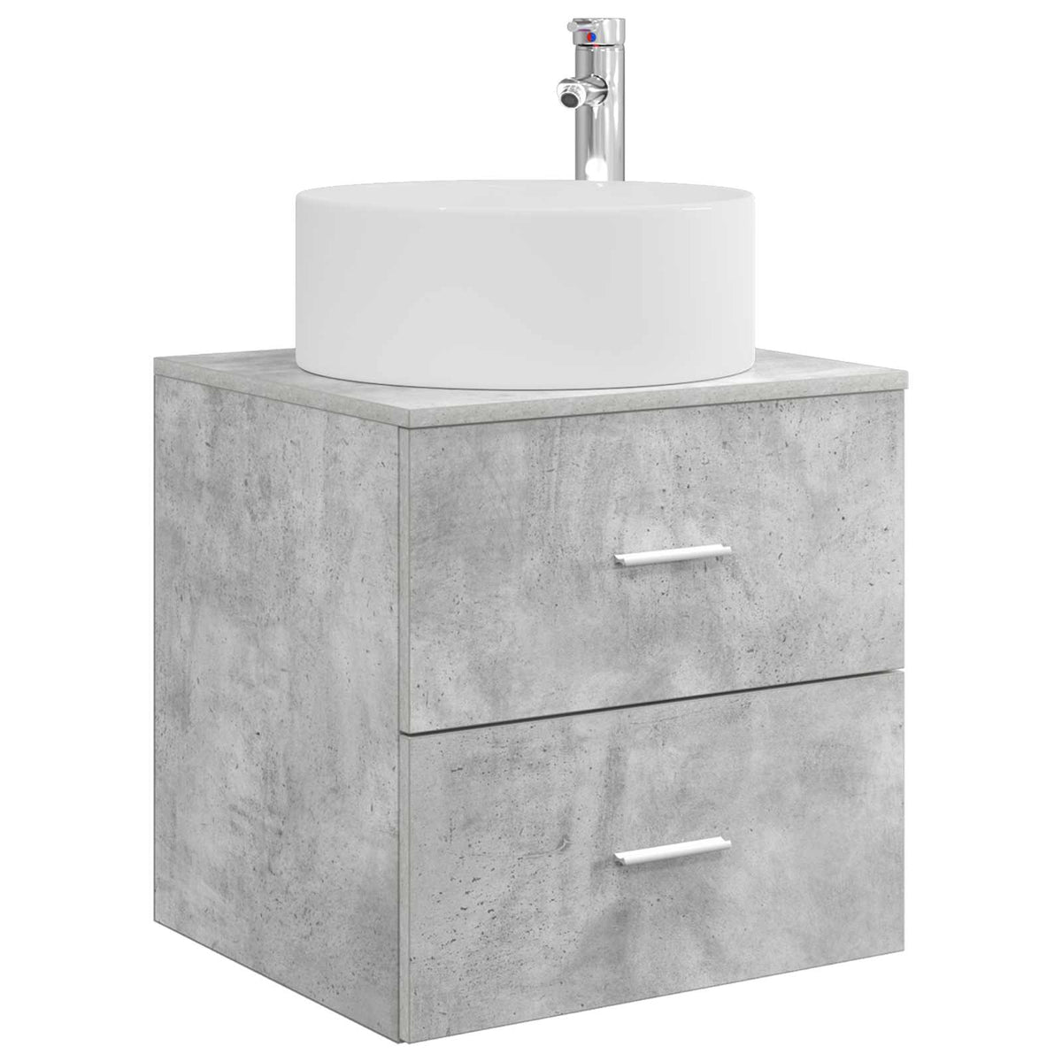 vidaXL Bathroom Furniture Set 4 pcs Concrete Grey