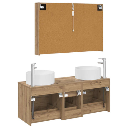 vidaXL Bathroom Furniture Set 4 pcs Artisan Oak