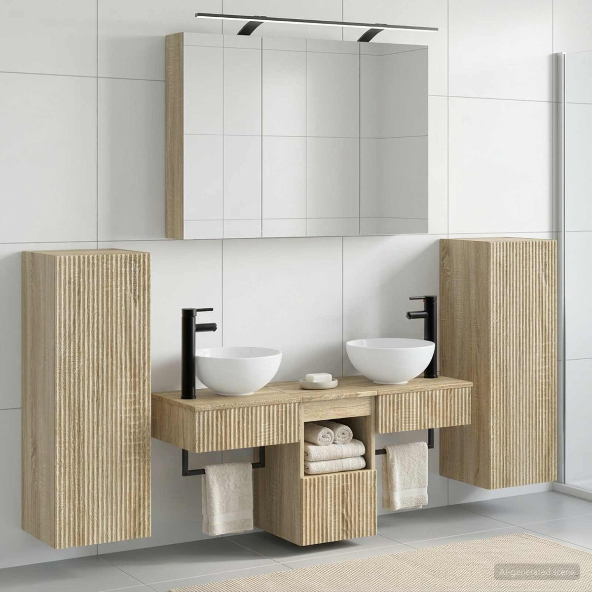 vidaXL Bathroom Furniture Set 6 pcs Sonoma Oak