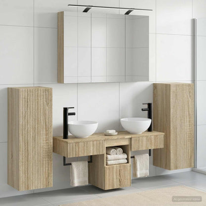 vidaXL Bathroom Furniture Set 6 pcs Sonoma Oak