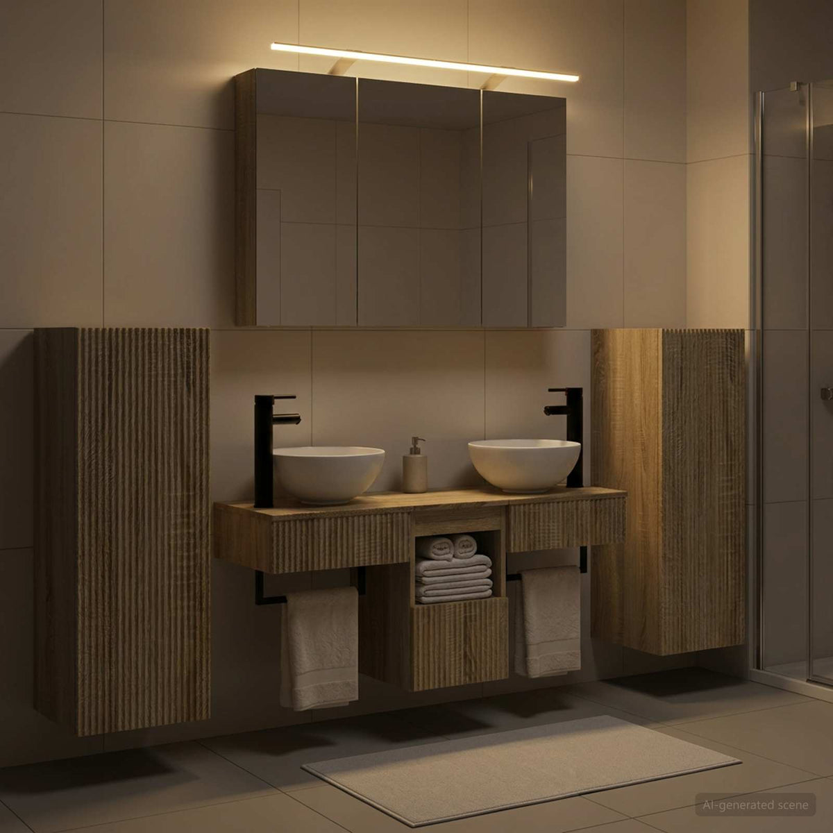 vidaXL Bathroom Furniture Set 6 pcs Sonoma Oak