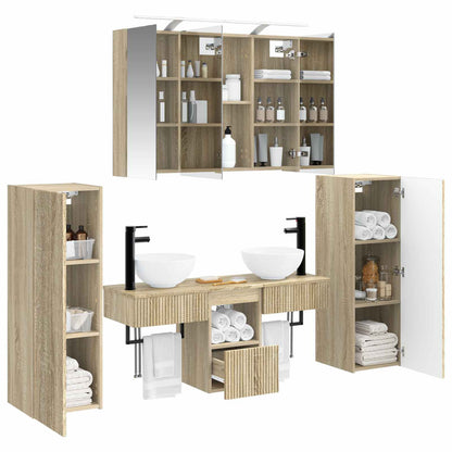 vidaXL Bathroom Furniture Set 6 pcs Sonoma Oak