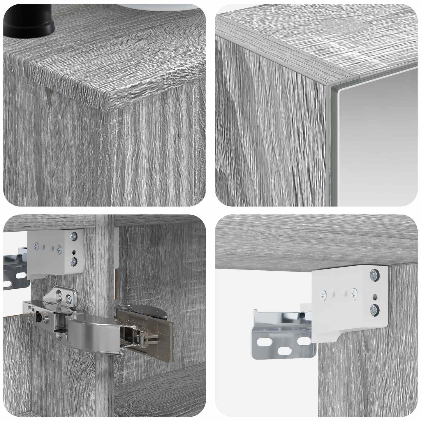 vidaXL Bathroom Furniture Set 6 pcs Grey Sonoma