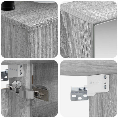 vidaXL Bathroom Furniture Set 6 pcs Grey Sonoma