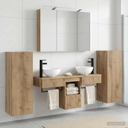 vidaXL Bathroom Furniture Set 6 pcs Artisan Oak