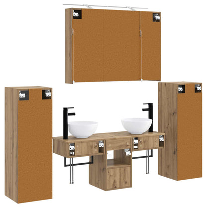 vidaXL Bathroom Furniture Set 6 pcs Artisan Oak