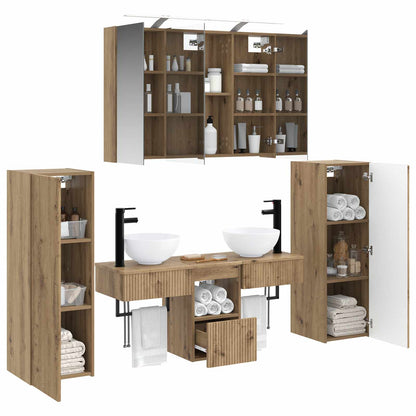 vidaXL Bathroom Furniture Set 6 pcs Artisan Oak
