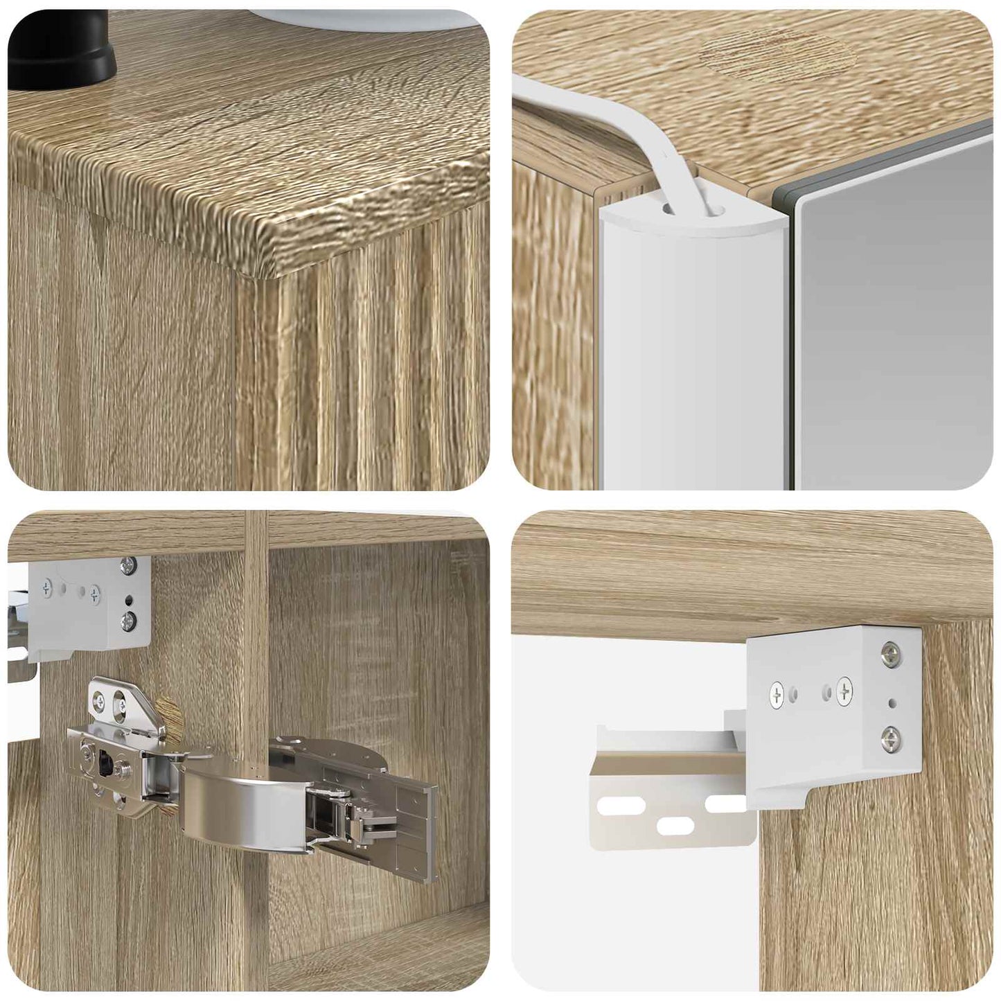 vidaXL Bathroom Furniture Set 6 pcs Sonoma Oak