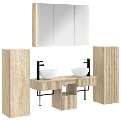 vidaXL Bathroom Furniture Set 6 pcs Sonoma Oak