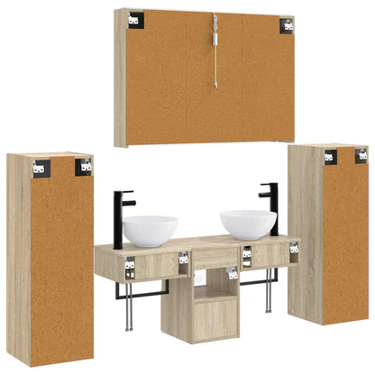 vidaXL Bathroom Furniture Set 6 pcs Sonoma Oak