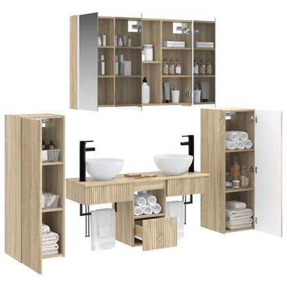 vidaXL Bathroom Furniture Set 6 pcs Sonoma Oak