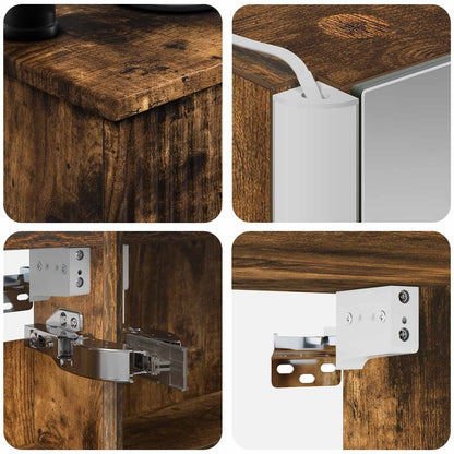 vidaXL Bathroom Furniture Set 6 pcs Smoked Oak