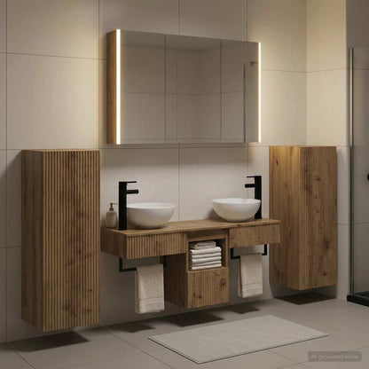 vidaXL Bathroom Furniture Set 6 pcs Artisan Oak