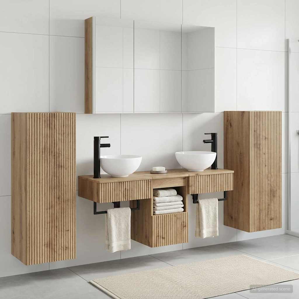 vidaXL Bathroom Furniture Set 6 pcs Artisan Oak