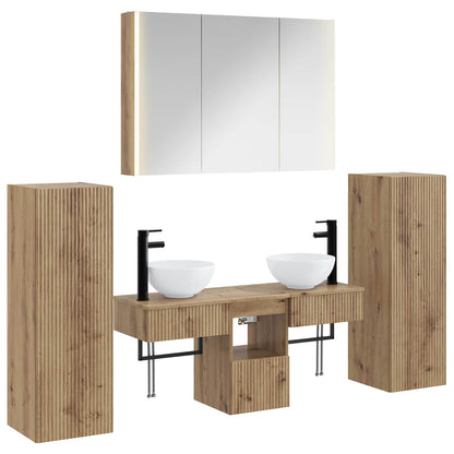 vidaXL Bathroom Furniture Set 6 pcs Artisan Oak