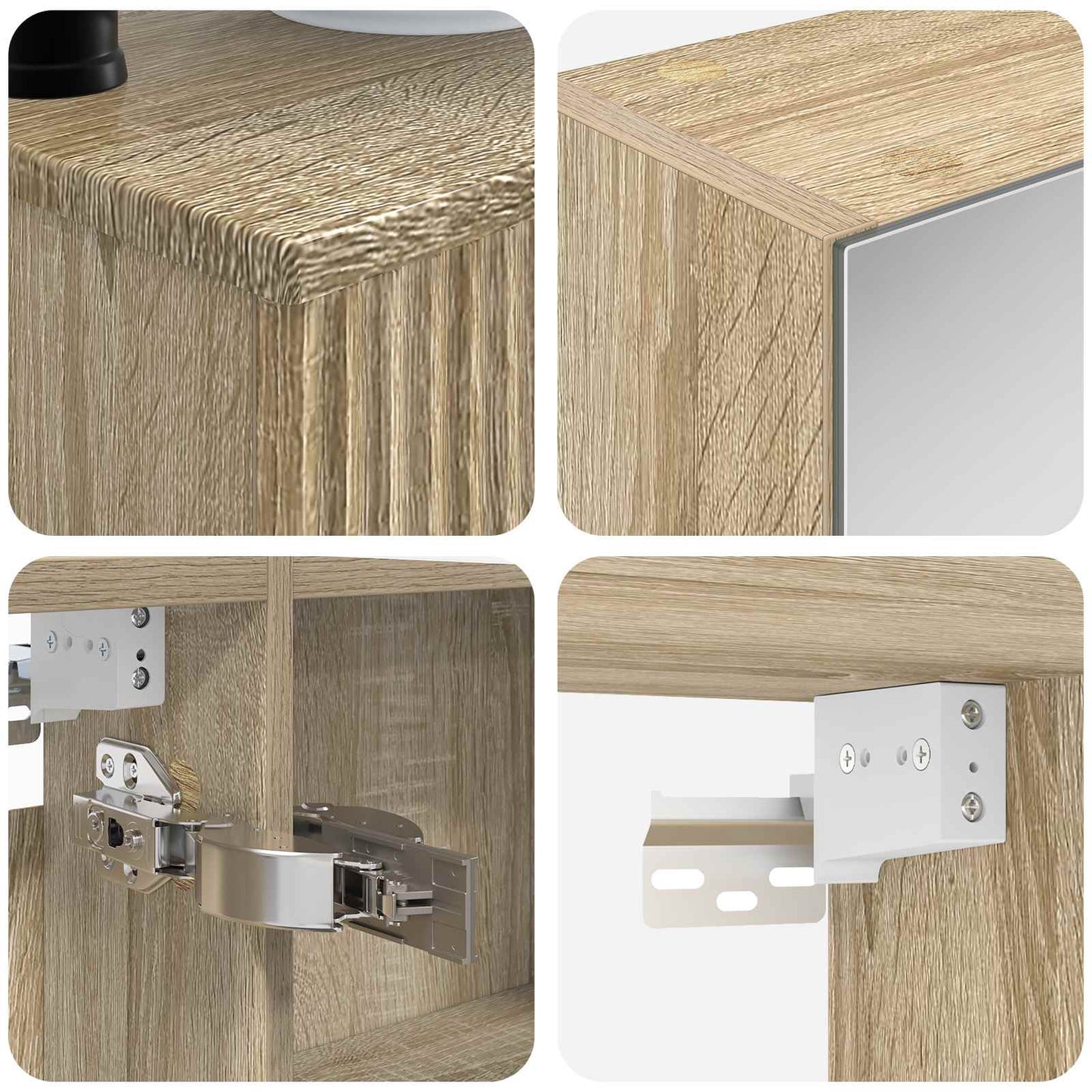 vidaXL Bathroom Furniture Set 6 pcs Sonoma Oak