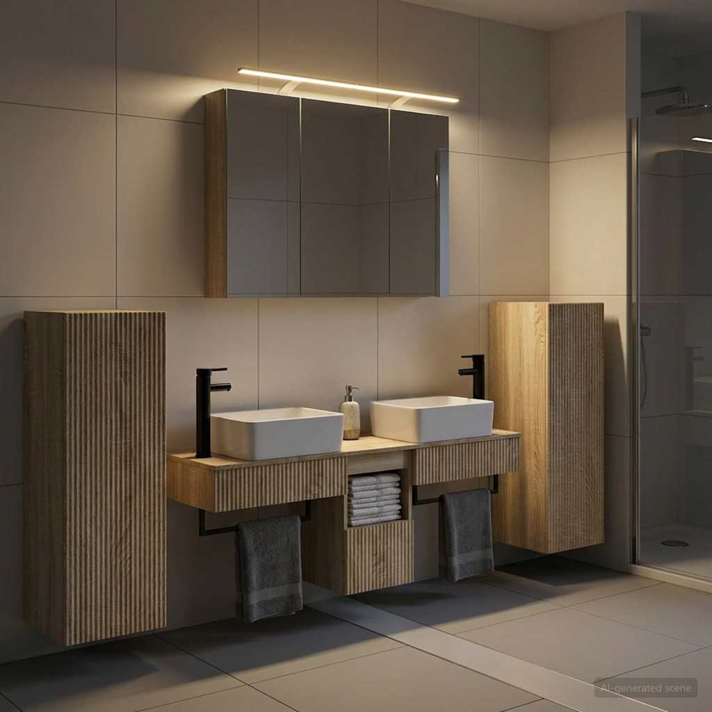 vidaXL Bathroom Furniture Set 6 pcs Sonoma Oak