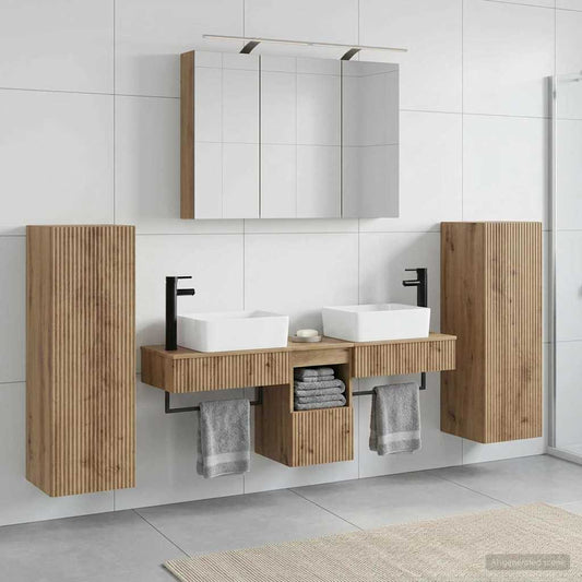 vidaXL Bathroom Furniture Set 6 pcs Artisan Oak