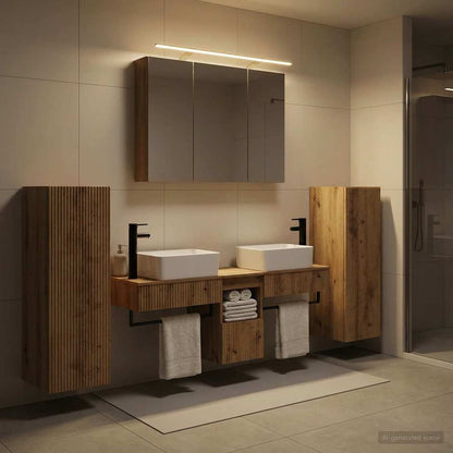 vidaXL Bathroom Furniture Set 6 pcs Artisan Oak